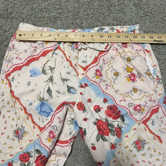 Urban Outfitters BDG Joey Linen Pant Floral Wide Leg Drawstring, Medium - Picture 3 of 8